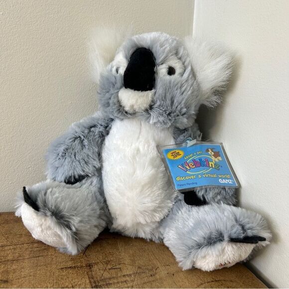 Ganz Vintage Gray & White Koala Webkinz Plush Stuffed Animal Toy 7" Great Used C - Picture 3 of 12